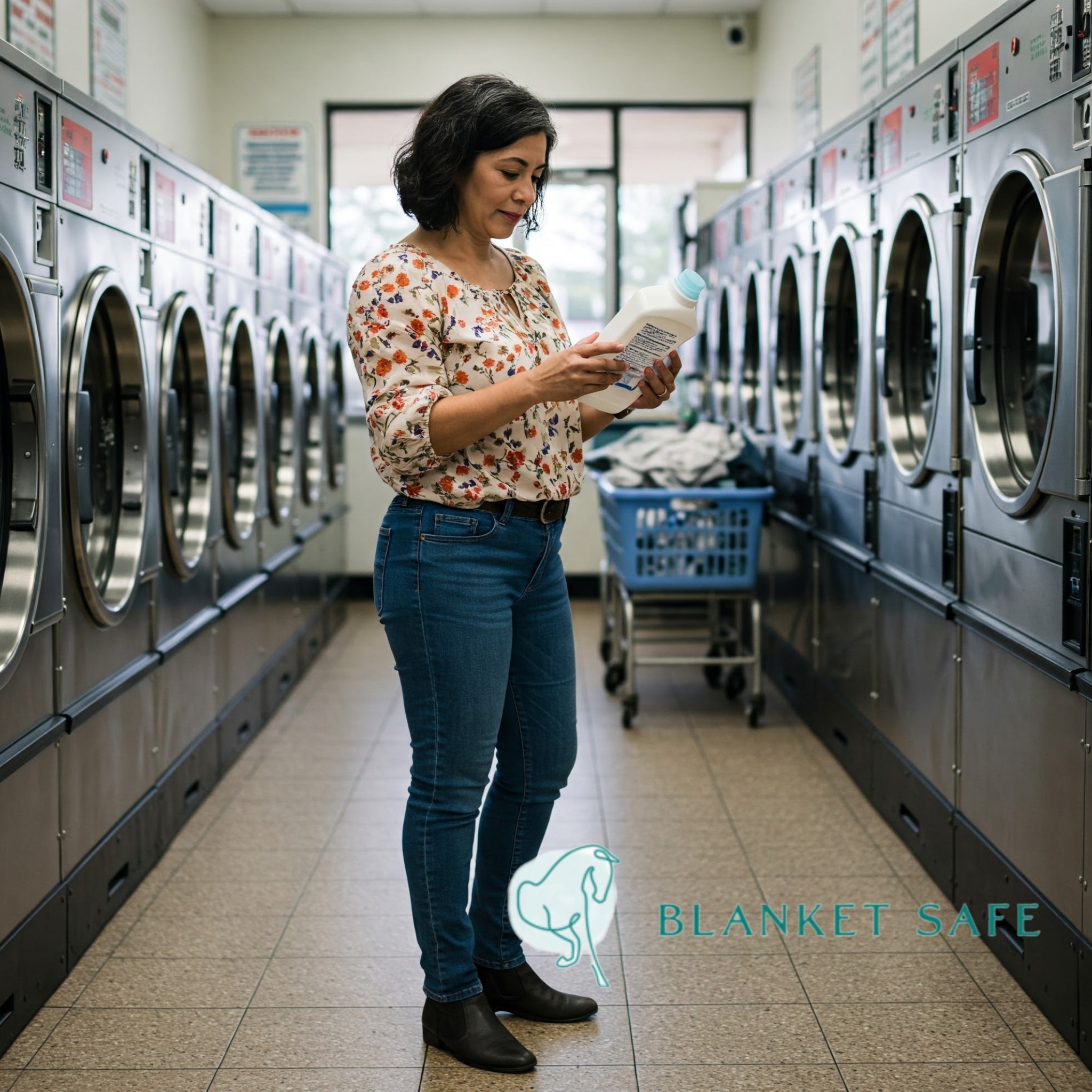 Woman in a blanket safe laundry wondering if oxy clean is safe to use on horse blanket's.