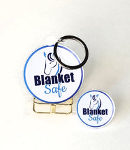 Load image into Gallery viewer, Blanket Safe Pin, Blanket Safe Logo, Blanket Safe Swag, Blanket Safe Key Chain